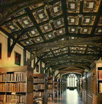 duke humfrey’s library, bodleian library, oxford university, oxford, uk