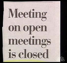 meeting on open meetings is closed