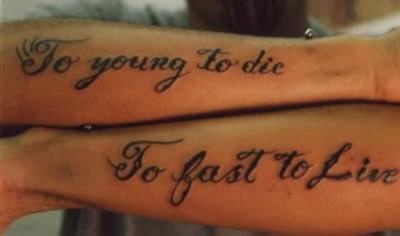 to fast to live, to young to die