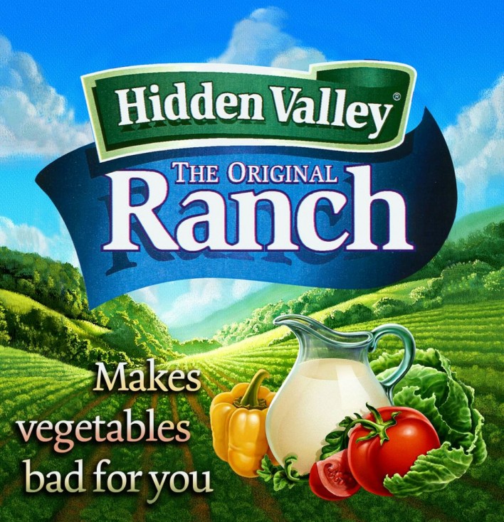 hidden valley ranch - makes vegetables bad for you