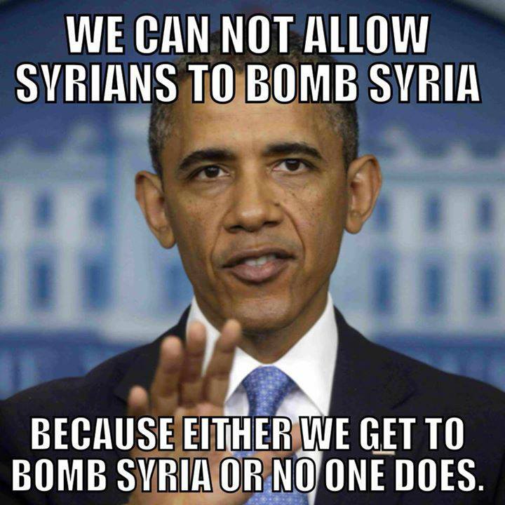 either we get to bomb syria or no one does
