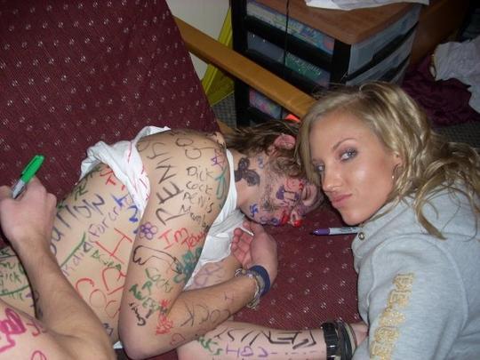 i drew all over your face when you passed out