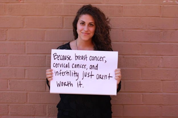 because breast cancer, cervical cancer, and infertility just aren't worth it.