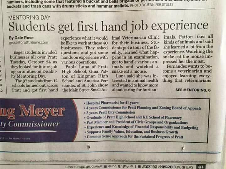 students get first hand job experience
