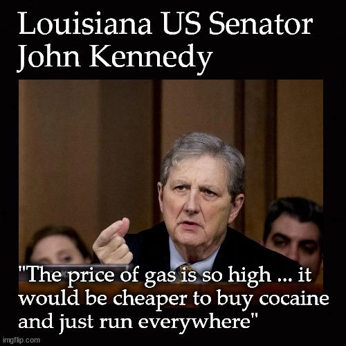 the price of gas is so high it would be cheaper to buy cocaine and just run everywhere