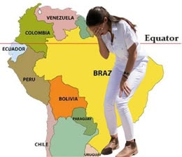 venezuela is "below the equator"